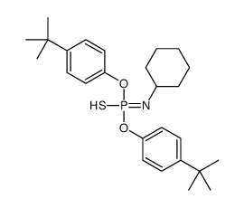 O,O-bis(4-tert-butylphenyl) N-cyclohexylphosphoramidothioate结构式