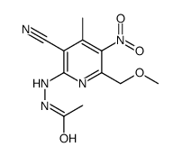 N'-[3-cyano-6-(methoxymethyl)-4-methyl-5-nitropyridin-2-yl]acetohydrazide结构式