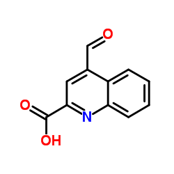 4-Formyl-2-quinolinecarboxylic acid结构式