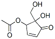 4-Acetoxy-5-hydroxy-5-hydroxymethyl-2-cyclopenten-1-one结构式