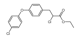 ethyl 2-chloro-3-(4-(4-chlorophenoxy)phenyl)propanoate结构式