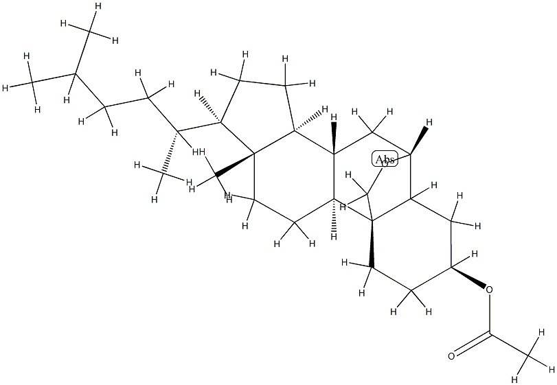 6β,19-Epoxy-26,27-dinorergostan-3β-ol acetate结构式