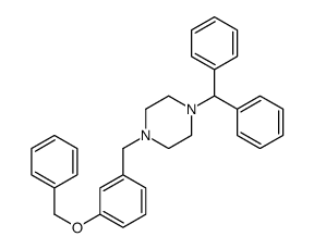 1-benzhydryl-4-[(3-phenylmethoxyphenyl)methyl]piperazine结构式