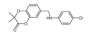 3,3-dimethyl-7-(4-chloroanilinomethyl)-1,4-benzodioxan-2-one结构式