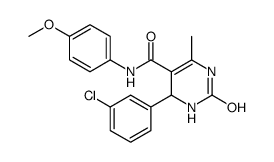 4-(3-chlorophenyl)-N-(4-methoxyphenyl)-6-methyl-2-oxo-3,4-dihydro-1H-pyrimidine-5-carboxamide Structure