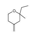 2-ethyl-2-methyl-4-methylideneoxane Structure