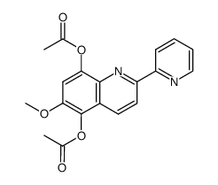 5,8-diacetoxy-6-methoxy-2-pyridin-2-yl-quinoline结构式