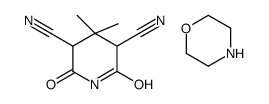 4,4-dimethyl-2,6-dioxopiperidine-3,5-dicarbonitrile,morpholine结构式
