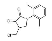 3-chloro-4-(chloromethyl)-1-(2,6-dimethylphenyl)pyrrolidin-2-one Structure