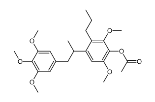 Acetic acid 2,6-dimethoxy-4-[1-methyl-2-(3,4,5-trimethoxy-phenyl)-ethyl]-3-propyl-phenyl ester Structure