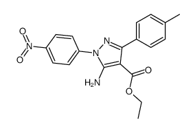 5-amino-1-(4-nitro-phenyl)-3-p-tolyl-1H-pyrazole-4-carboxylic acid ethyl ester Structure
