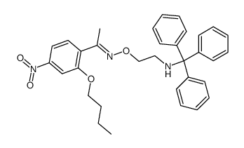 1-(2-Butoxy-4-nitro-phenyl)-ethanone O-[2-(trityl-amino)-ethyl]-oxime Structure