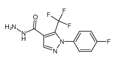 1-(4-Fluoro-phenyl)-5-trifluoromethyl-pyrazole-4-carboxylicacidhydrazide Structure