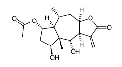 (3aS)-7α-Acetoxy-3aα,4,4a,5,6,7,7aα,8,9,9aα-decahydro-4α,5β-dihydroxy-4aβ,8α-dimethyl-3-methyleneazuleno[6,5-b]furan-2(3H)-one structure