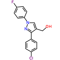 (3-(4-CHLOROPHENYL)-1-(4-FLUOROPHENYL)-1H-PYRAZOL-4-YL)METHANOL structure