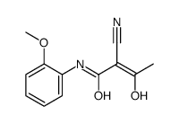 2-cyano-3-hydroxy-N-(2-methoxyphenyl)but-2-enamide结构式