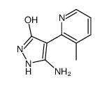 5-amino-4-(3-methylpyridin-2-yl)-1,2-dihydropyrazol-3-one结构式