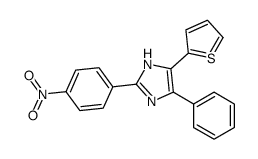 2-(4-nitrophenyl)-4-phenyl-5-thiophen-2-yl-1H-imidazole结构式