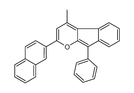 4-methyl-2-naphthalen-2-yl-9-phenylindeno[2,1-b]pyran结构式