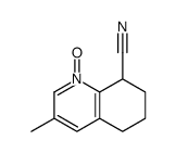 3-methyl-1-oxido-5,6,7,8-tetrahydroquinolin-1-ium-8-carbonitrile结构式