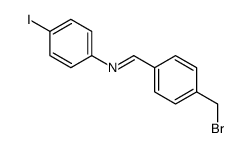 1-[4-(bromomethyl)phenyl]-N-(4-iodophenyl)methanimine结构式