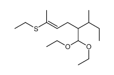 5-(diethoxymethyl)-2-ethylsulfanyl-6-methyloct-2-ene结构式