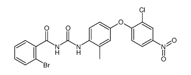 2-Chlor-4-nitro-3'methyl-4'-(N-(N'-(o-brombenzoyl))-ureido)-diphenylether Structure
