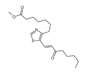 methyl 7-[5-(3-oxooct-1-enyl)-1,3-thiazol-4-yl]heptanoate结构式