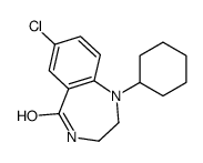 7-chloro-1-cyclohexyl-3,4-dihydro-2H-1,4-benzodiazepin-5-one Structure