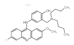 4-[(6-chloro-2-methoxy-acridin-9-yl)amino]-2-[(dibutylamino)methyl]phenol结构式