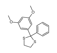 2-(3,5-dimethoxyphenyl)-2-phenyl-1,3-dithiolane结构式