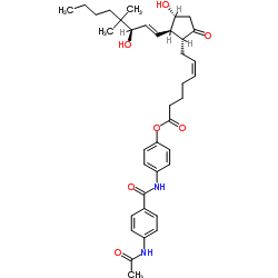 16,16-二甲基前列腺素E2对-(对乙酰氨基苯甲酰胺基)苯酯结构式