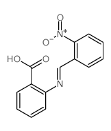 Benzoic acid,2-[[(2-nitrophenyl)methylene]amino]-结构式