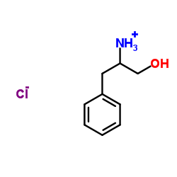 1-Hydroxy-3-phenyl-2-propanaminium chloride结构式