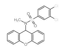 Benzenesulfonamide,3,4-dichloro-N-methyl-N-9H-xanthen-9-yl-结构式