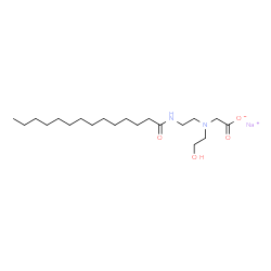 sodium N-(2-hydroxyethyl)-N-[2-[(1-oxotetradecyl)amino]ethyl]glycinate结构式