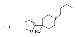 1-butyl-4-(furan-2-yl)piperidin-4-ol,hydrochloride Structure