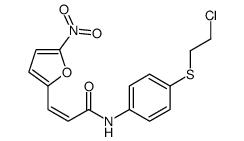 (Z)-N-[4-(2-chloroethylsulfanyl)phenyl]-3-(5-nitrofuran-2-yl)prop-2-enamide结构式