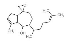 Spiro[azulene-4(3H),2'-oxiran]-8-ol,7-[(1R)-1,5-dimethyl-4-hexen-1-yl]-3a,5,6,7,8,8a-hexahydro-1-methyl-,(2'R,3aR,7S,8R,8aS)-结构式