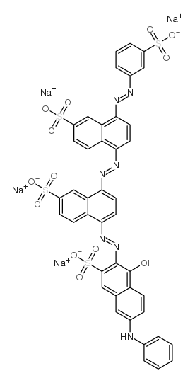 tetrasodium 5-[[1-hydroxy-6-(phenylamino)-3-sulphonato-2-naphthyl]azo]-8-[[6-sulphonato-4-[(3-sulphonatophenyl)azo]naphthyl]azo]naphthalene-2-sulphonate Structure