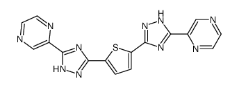 2-[5-[5-(3-pyrazin-2-yl-1H-1,2,4-triazol-5-yl)thiophen-2-yl]-1H-1,2,4-triazol-3-yl]pyrazine结构式