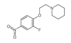 1-[2-(2-fluoro-4-nitrophenoxy)ethyl]piperidine结构式