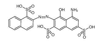 5-amino-4-hydroxy-3-[(1-sulpho-2-naphthyl)azo]naphthalene-2,7-disulphonic acid结构式
