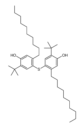 2-tert-butyl-4-(5-tert-butyl-2-decyl-4-hydroxyphenyl)sulfanyl-5-decylphenol结构式