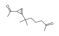 6-(3-Acetyl-cycloprop-1-enyl)-6-methylheptan-2-on Structure