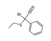 2-bromo-2-(ethylthio)-2-phenylacetonitrile结构式