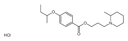 3-(2-methylpiperidin-1-ium-1-yl)propyl 4-butan-2-yloxybenzoate,chloride结构式