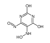 5-(hydroxyamino)-6-nitroso-1H-pyrimidine-2,4-dione Structure