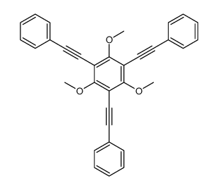 1,3,5-trimethoxy-2,4,6-tris(2-phenylethynyl)benzene结构式