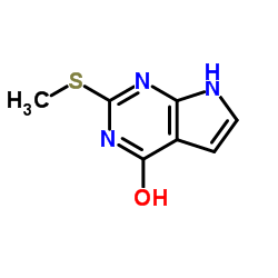 2-(Methylthio)-7H-pyrrolo[2,3-d]pyrimidin-4-ol structure